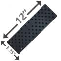 12" Non Slip Stair Pad – Black - 3.75 x 12